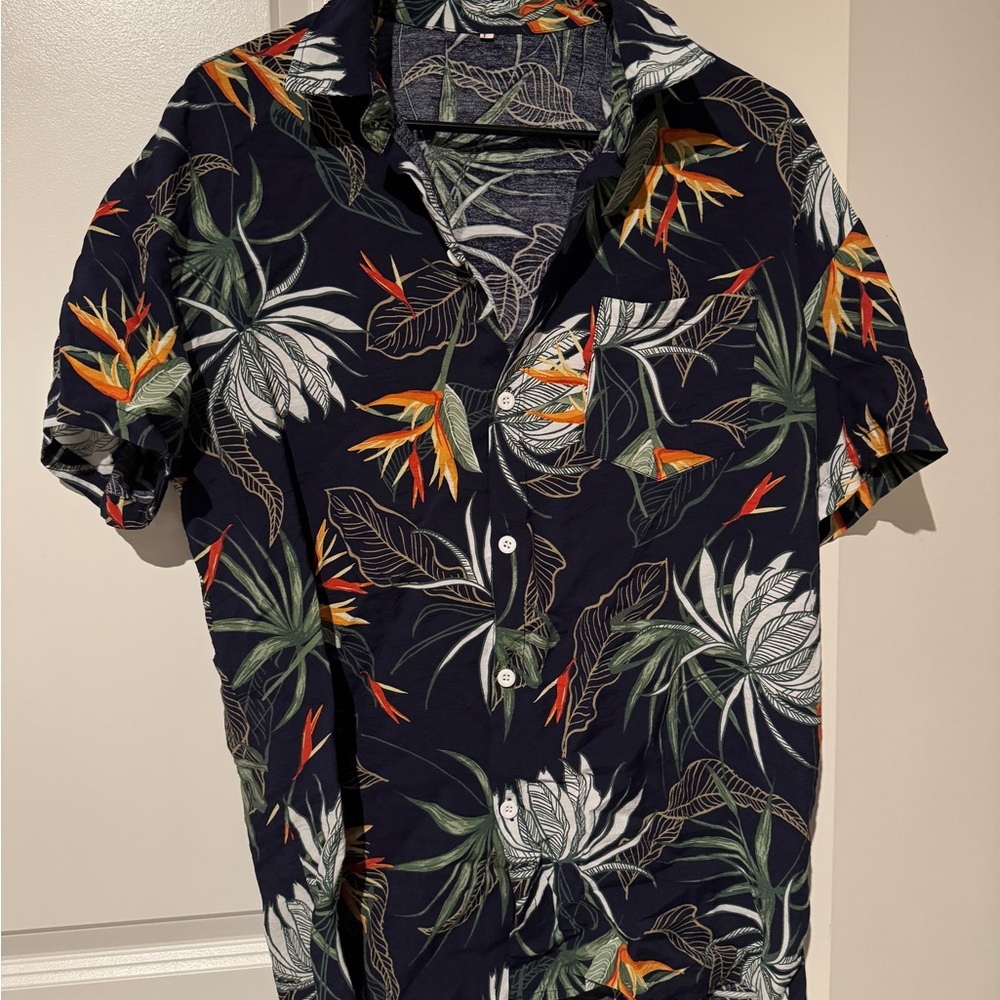 Tropical Print Men's Large Shirt